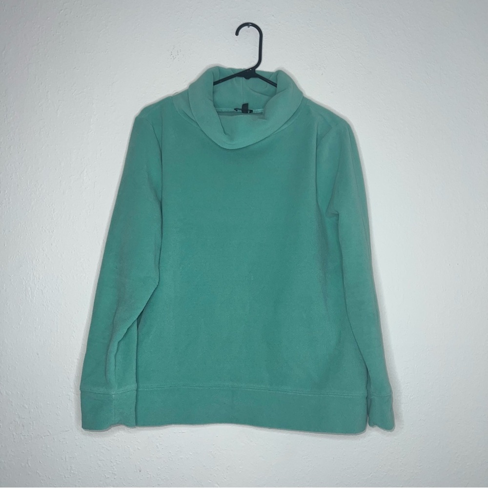 Talbots fleece mock neck pullover